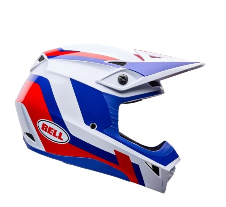 קסדת שטח בל-BELL MX 10 MIPS לבן\אדום\כחול