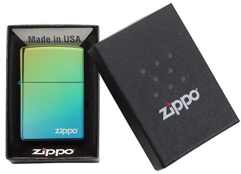 מצית זיפו ירוק/צהוב מתחלף - ZIPPO
