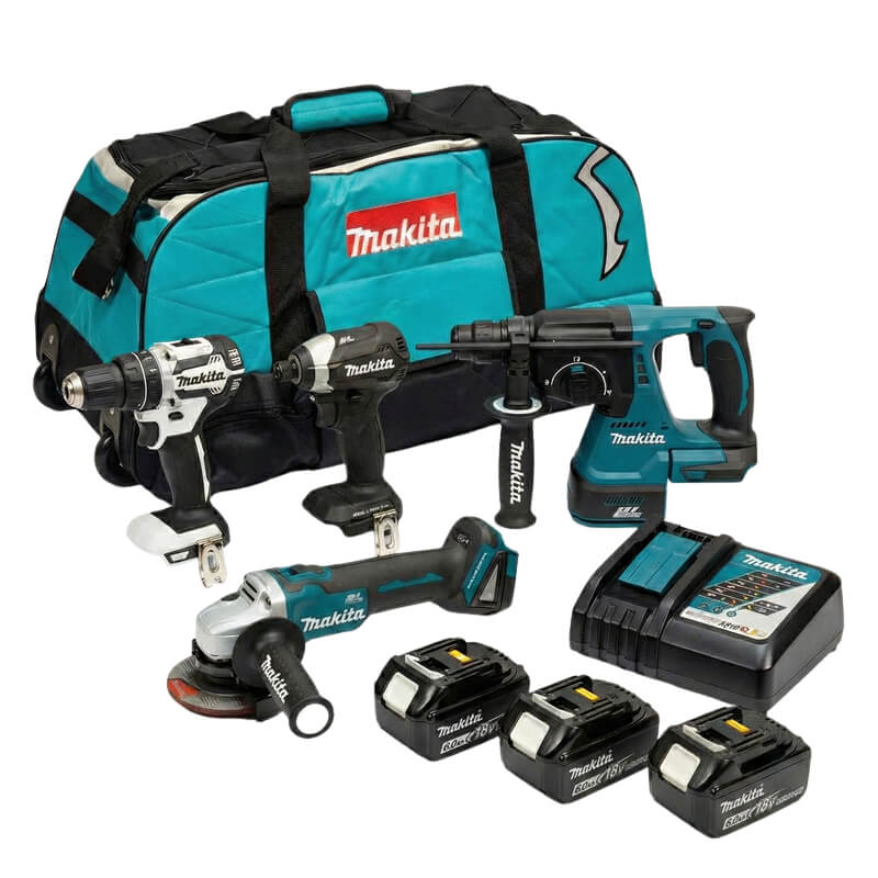 סט כלים נטענים בראשלס 18V כולל סוללות 6.0Ah מקיטה Makita