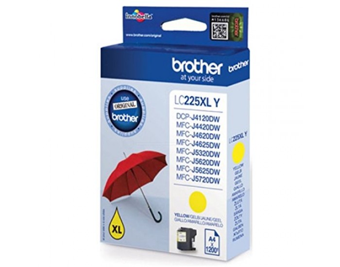 ראש דיו מקורי צהוב  BROTHER LC-225XLY Yellow
