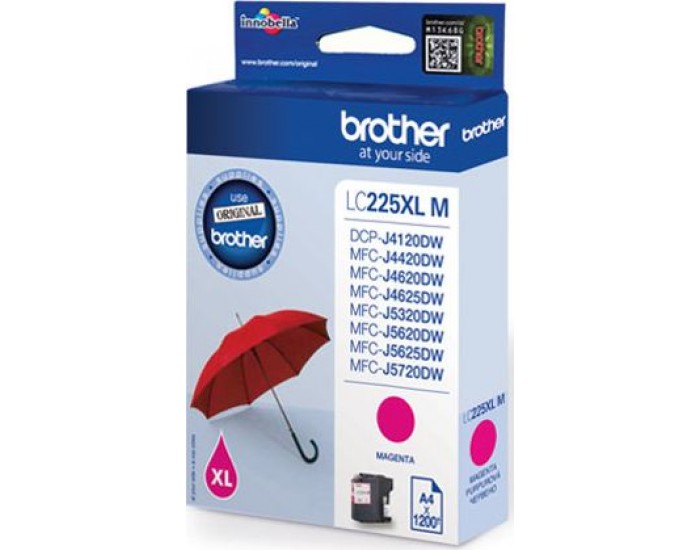 ראש דיו מקורי אדום BROTHER LC-225XLM Magenta