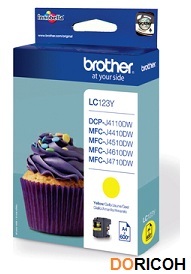LC123Y Brother דיו מקורי
