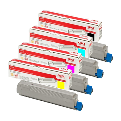 טונר מקורי כחול, אדום וצהוב OKI C8800 / C8600