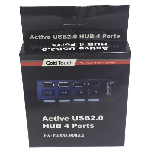 מתג USB אקטיבי עם 4 יציאות Gold Touch
