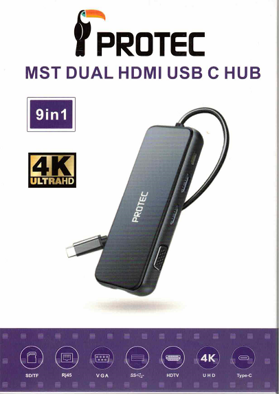  תחנת עגינה אוניברסלית  PROTEC MD188 9 in 1 Multiport MST 