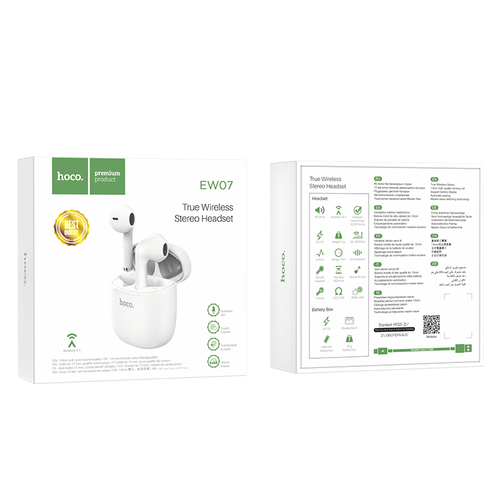 אוזניות אלחוטיות לנייד Hoco ES54 BT 5.0 white