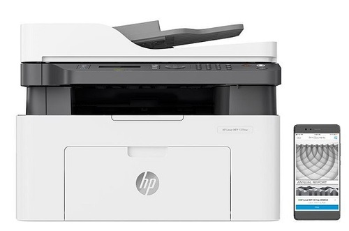 מדפסת משולבת שחור לבן   HP Laser MFP M137fnw 4ZB84A  