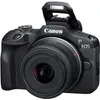 מצלמה ללא מראה Canon EOS R100 עם עדשות 18-45 מ״מ + 55-210 מ״מ – יבואן רשמי