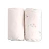 זוג סדינים לעריסה 60*90 סמ - ליין Wonderland - ורוד בהיר - Light Pink