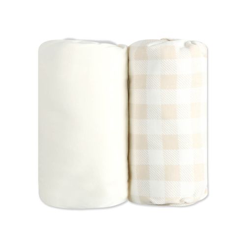 זוג סדינים לעריסה 60*90 סמ - ליין Wonderland - שמנת - Cream