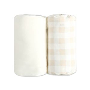 זוג סדינים לעריסה 60*90 סמ - ליין Wonderland - שמנת - Cream