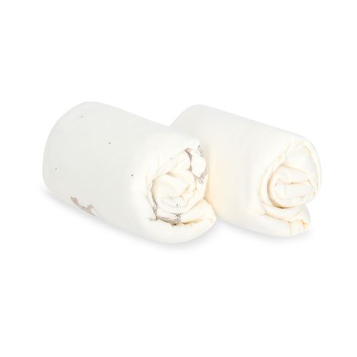 זוג סדינים למיטת תינוק Vintage Collection - שמנת מודפס - Cream