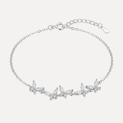 צמיד פרפרים משובצים