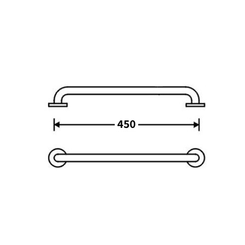 PLASSON INDOOR 51202073 | ידית אחיזה ישרה מדגל מבית פלסאון 30 ס