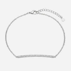 צמיד עם פס קשיח משובץ