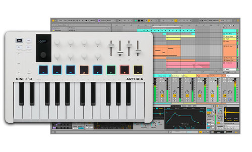 חבילה - מקלדת שליטה Minilab 3 + רשיון Ableton Standard