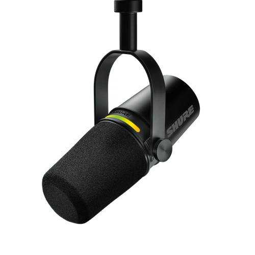 מיקרופון דינמי Shure MV7+ עם חיבור XLR ו-USB