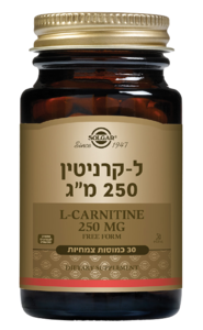 טבע זול | ל-קרניטין 250 מ"ג סולגר - 30 טבליות