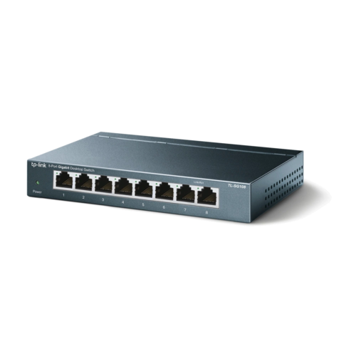 מתג שולחני 8 פורטים SG108 Gigabit מבית TP-LINK