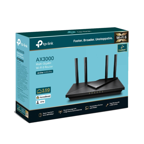 Archer AX55 Pro AX3000 Wi-Fi 6 Router מבית TP-LINK