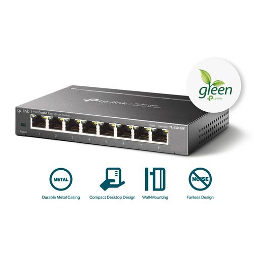 מתג 8 פורטים SG108E Gigabit מבית TP-LINK