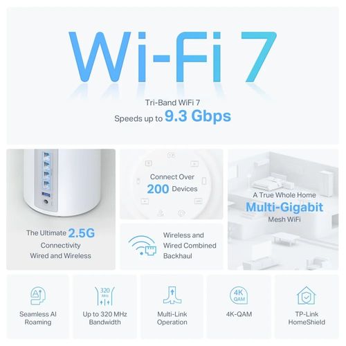 (2 יחידות) Deco BE65 BE9300 מבית TP-LINK