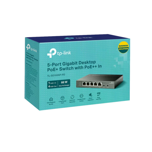 ++SG1005P-PD 5-Port Gigabit PoE מבית TP-LINK