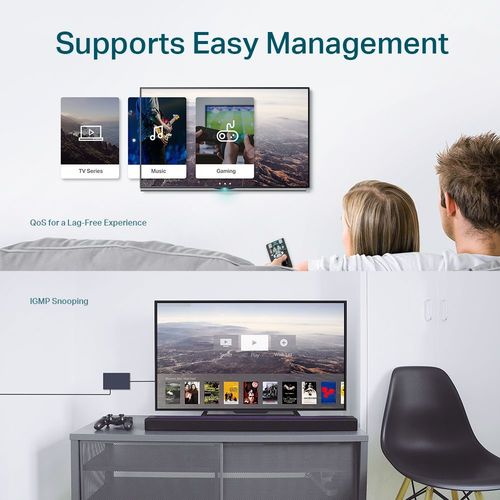 TL-SG105E 5-Port Gigabit Switch מבית TP-LINK