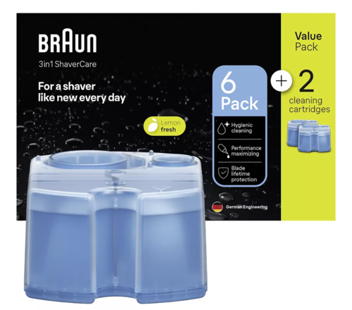 נוזל ניקוי ושטיפה CCR6+2 למכונת גילוח BRAUN 