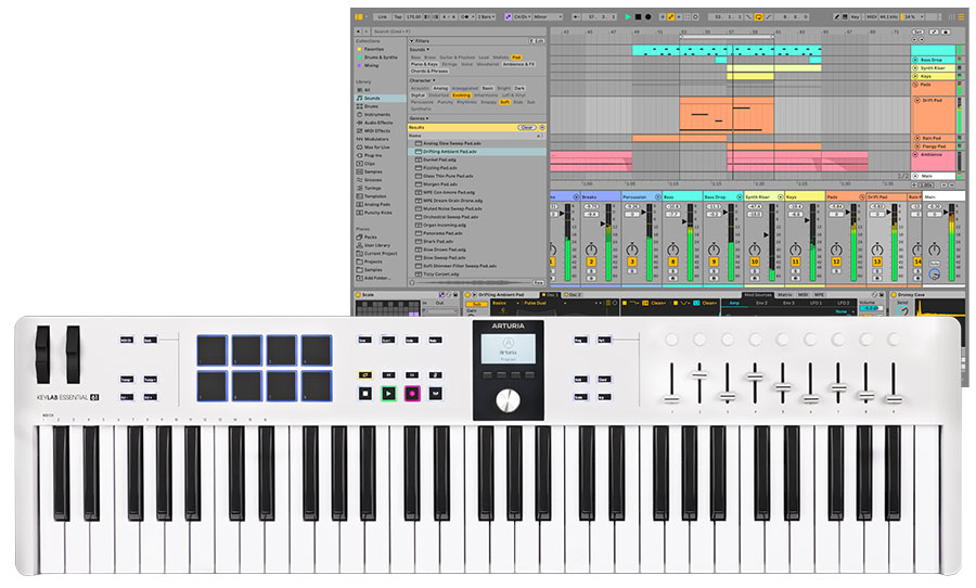 חבילה - מקלדת שליטה Keylab Essential 61 MK3 + רשיון Ableton Suite