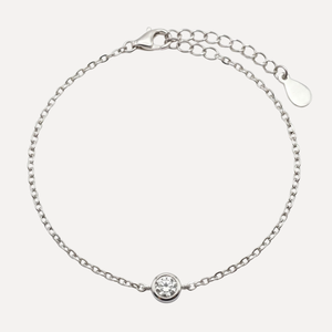 צמיד עגול קטן משובץ