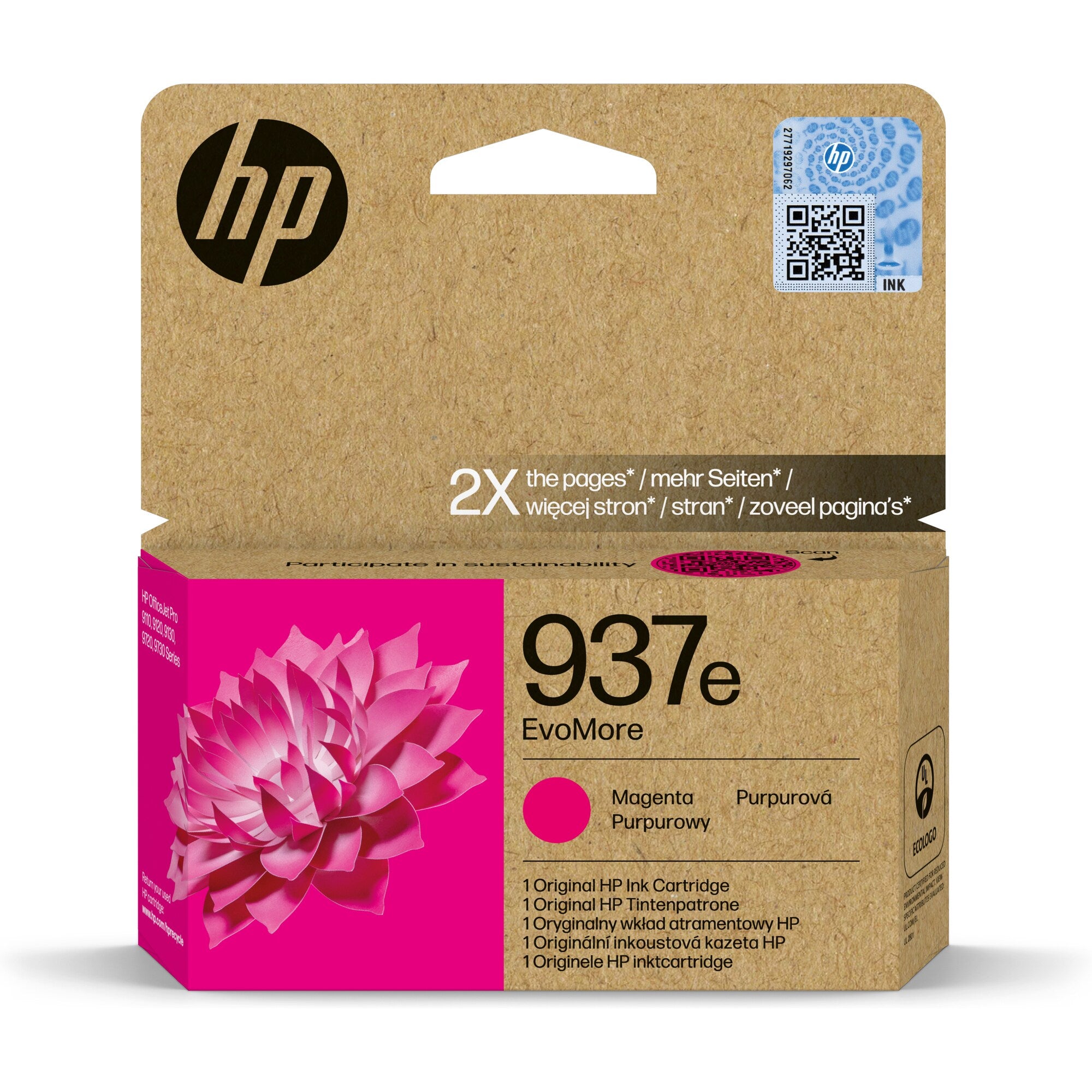  ראש דיו 937e XL מגנטה 4S6W7NE pro 9730 