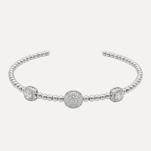 צמיד כדורי קשיח משובץ