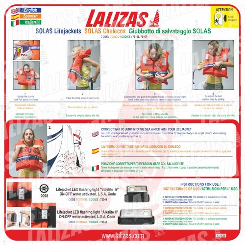 Donning instructions Lalizas