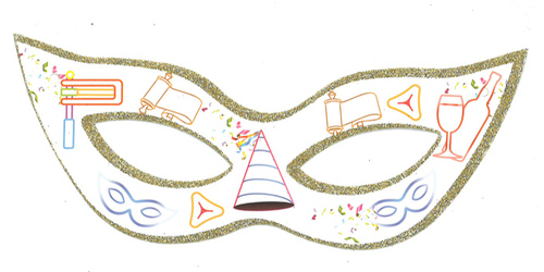 20 מסיכת עיניים עם נצנצים לצביעה