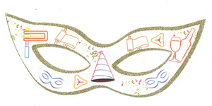 20 מסיכת עיניים עם נצנצים לצביעה