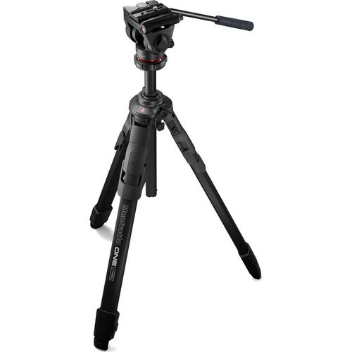 קיט חצובת אלומיניום פתיחה מהירה Manfrotto One + ראש וידאו 500X