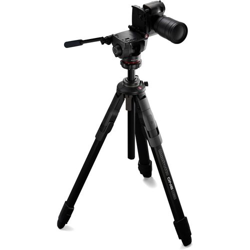 קיט חצובת אלומיניום פתיחה מהירה Manfrotto One + ראש וידאו 500X