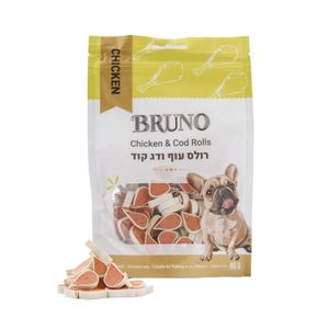 חטיף ברונו רולס עוף ודג 80 גרם