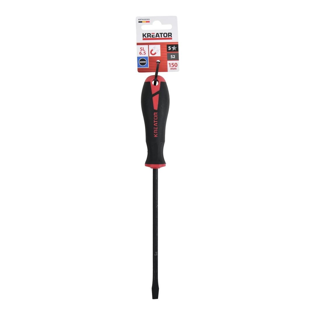 מברג שטוח     SL 6x150, 106 KRTH20305, SCREWDRIVER SLOTTED 150MM, SL6 - HIGH QUALITY ברקוד 5400338122576