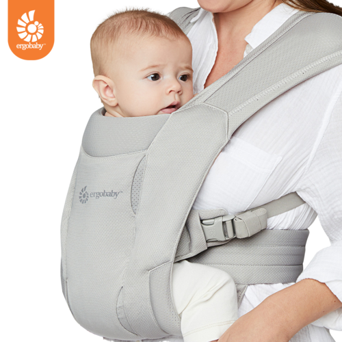 מנשא אמברייס embrace רשת אוורירית רכה  ארגו בייבי ergo baby - אפור