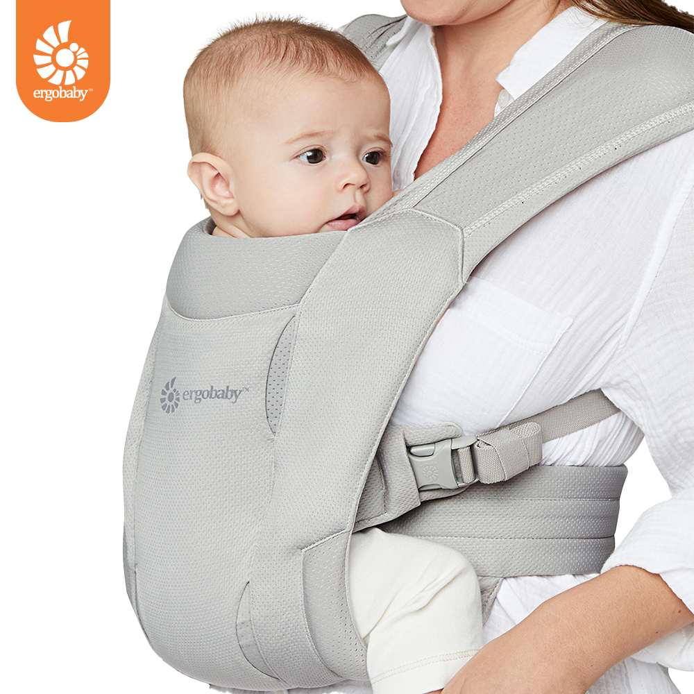 מנשא אמברייס embrace רשת אוורירית רכה  ארגו בייבי ergo baby - אפור
