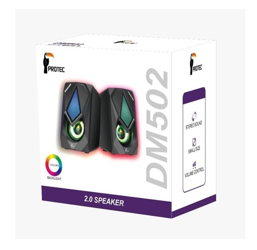 רמקולים למחשב איכותיים עם תאורת Protec DM502 RGB