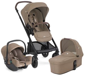 סט עגלת תינוק משולבת 3 ב-1 Chrome עם סלקל i-Snug 2 צבע Cashew