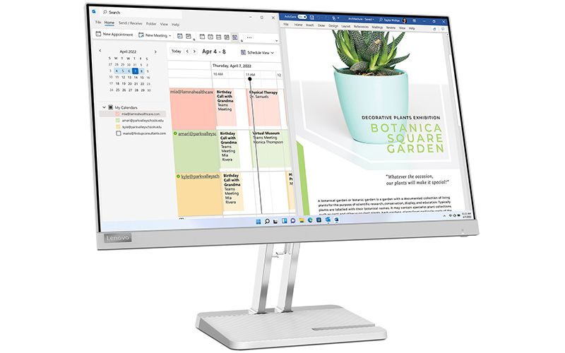 מסך מחשב 27" לבן Lenovo L27e-40