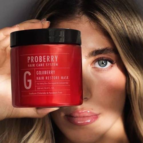 מארז שמפו +מסכה+  סרום PROBERRY לשיער יבש, צבוע ופגום פרוברי
