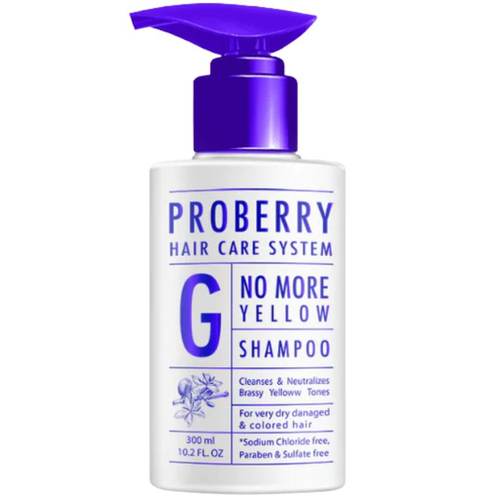 שמפו ללא שטיפה לשטיפה מושלמת PROBERRY פרוברי לנטרול הגוון הצהוב בשיער 300 מ