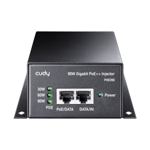  CUDY 90W Gigabit PoE+/PoE Injector POE350 