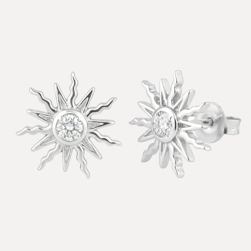 עגילי שמש משובצים