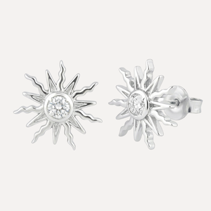 עגילי שמש משובצים